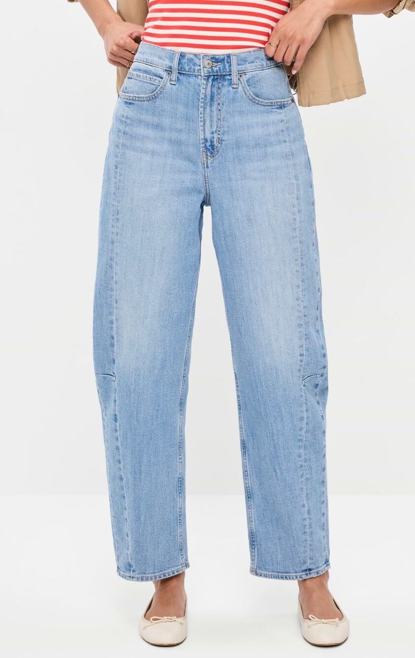 Old Navy High-Waisted Baggy Barrel Ankle Jean Tall